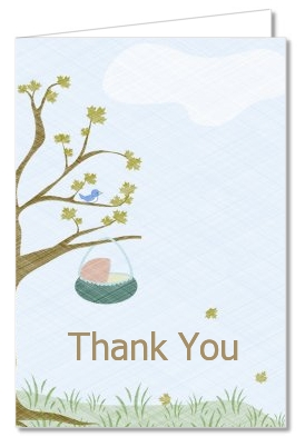Nursery Rhyme - Rock a Bye Baby - Baby Shower Thank You Cards